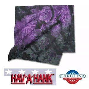 Carolina Creative Tie Dye Bandanna 21 Inch Square 100% Cotton Amethyst Black